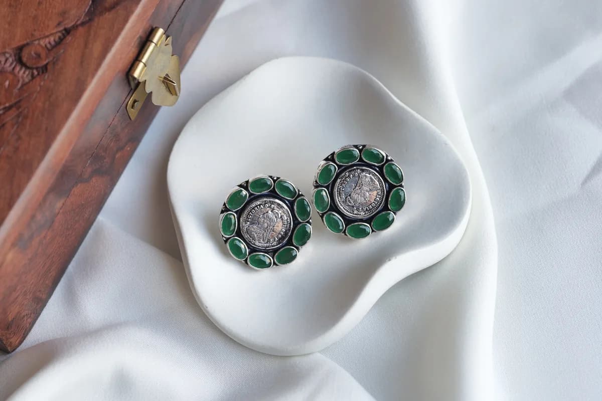 92.5 green studs  view 2